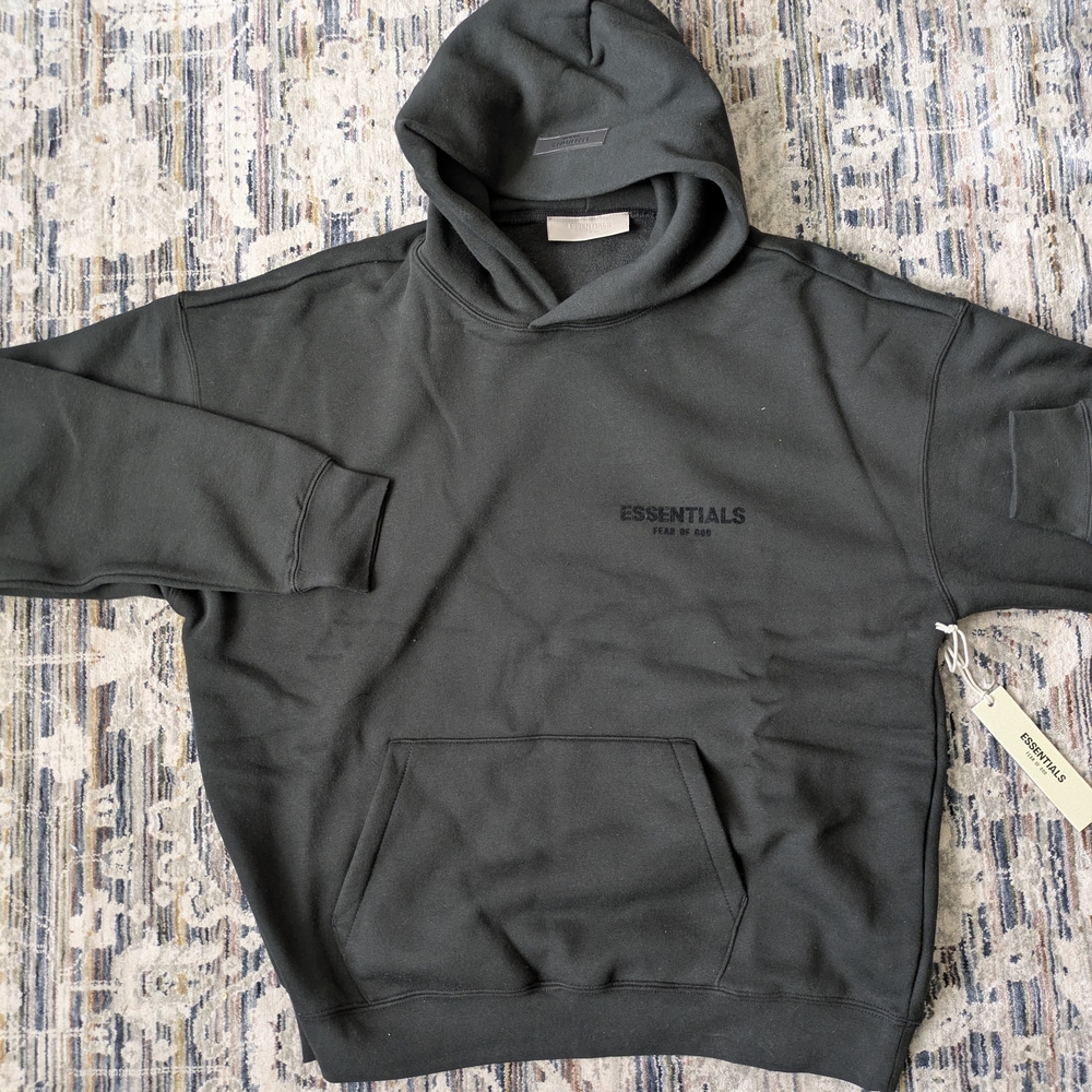 ESSENTIALS Fear Of God Black Stretch Limo Hoodie